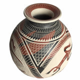 Jesus Olivas Quintana Two Lizards Vase with Neck