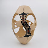 Efren Quezada Beige Swirl Vase