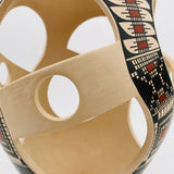 Efren Quezada Beige Swirl Vase