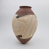 Martin Olivas Quintana White Bird Vase