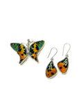 Yolanda Ormachea Medium Butterfly Wing Pendant and Earrings Set