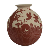 Angel Guerrero Trillo Orange Skeleton Vase With Neck