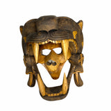 Small Carved Wooden Jaguar Wall/Display Mask