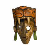 Small Carved Wooden Jaguar Wall/Display Mask