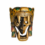Small Carved Wooden Jaguar Wall/Display Mask