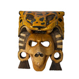 Small Carved Wooden Jaguar Wall/Display Mask