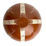 Angel Amaya Orange and White "Lace" Lines Bowl #3