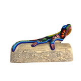 Honorio Villa Huichol Beaded Iguana