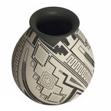 Juan Quezada Celado Certified Gray and White Large Vase