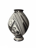 Juan Quezada Celado Certified Gray and White Large Vase