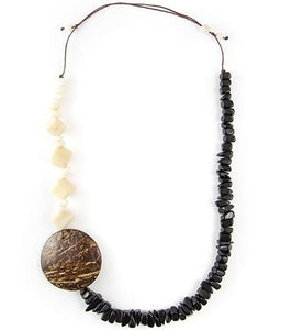 Tagua Black and White Necklace