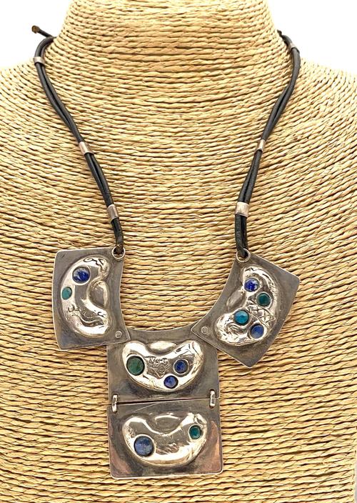 Silver Brest Ornament - Magic Beans Necklace