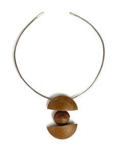 Silver Fitzroya Wood Necklace
