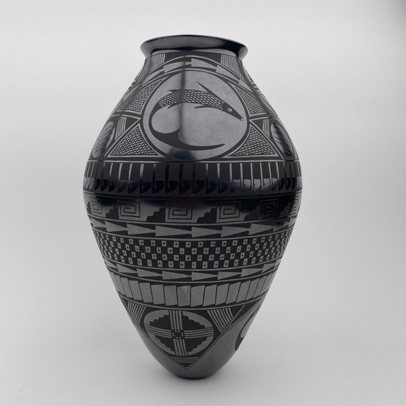 Ismael Sandoval Black Vase