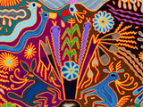 Eagle Goddess Ceremony Large Huichol Yarn Painting