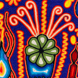 The Sacred Jicara Large Huichol Yarn Painting