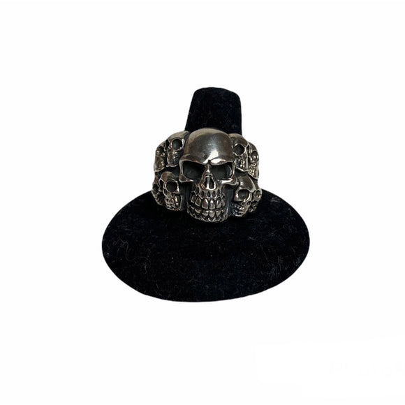 Oro de Monte Alban High Detail Skull Ring Collection