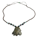 Marble Mayan Figure Necklace