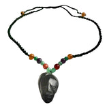 Marble Mayan Figure Necklace