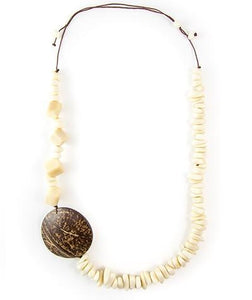 Tagua Beige and Brown Necklace