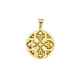 Oro de Monte Alban Greek Round Pendant